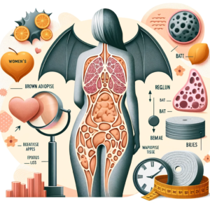 Comparison of Brown Adipose Tissue (BAT) and regular adipose tissue, emphasizing BAT's role in women's weight loss.